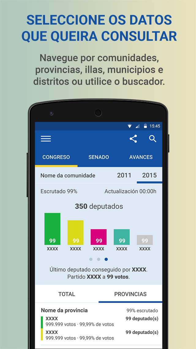 Seleccione os datos que queira consultar