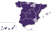 Mapa coloreado por comunidades segn la participacin en primer avance comparado con 2007