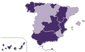 Mapa coloreado por comunidades segn la participacin en segundo avance comparado con 2007