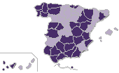 Mapa coloreado por provincias segn la participacin en segundo avance comparado con 2007