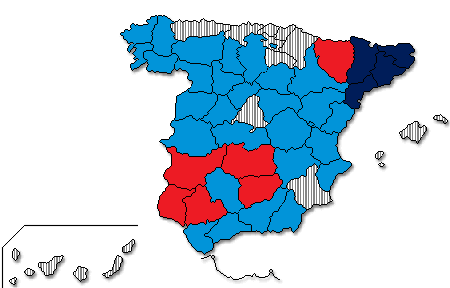 Candidaturas con ms diputados por provincia