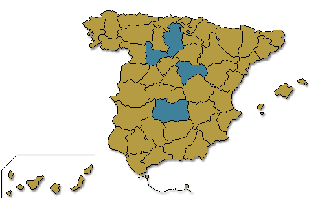 Mapa coloreado segn los resultados de la candidatura comparados con los resultados de 2008