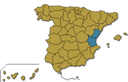 Mapa coloreado segn los resultados de la candidatura comparados con los resultados de 2008