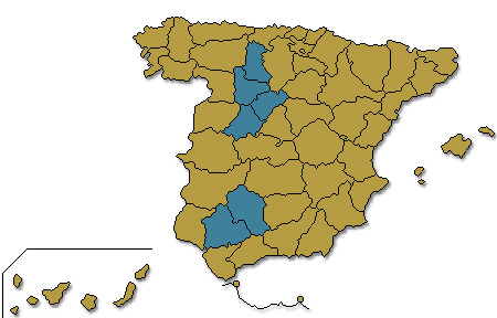 Mapa coloreado segn los resultados de la candidatura comparados con los resultados de 2008